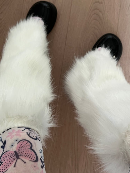 White/Black/Gray Plush Warmers Y2K-Style 25CM/40CM Leg