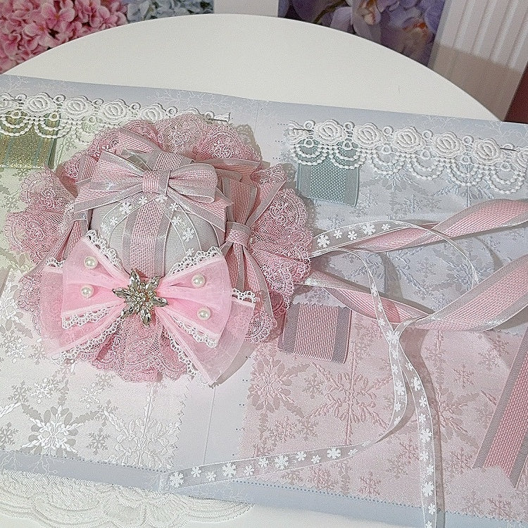 Decorated Details 5 Mini Hat Beaded Bowknot Options Color Rhinestone And Trim Lace