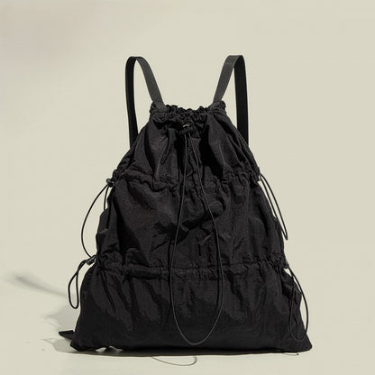 Backpack Black/White Drawstring