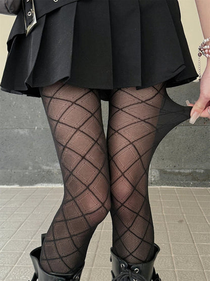 Diamond Versatile Pantyhose Style) Grid (Elegant Print