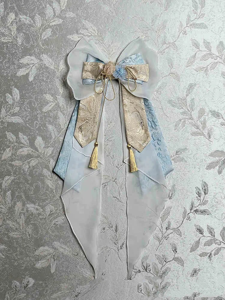 Lila Blau Kleid Accessoire Schleife Rosa Groß /