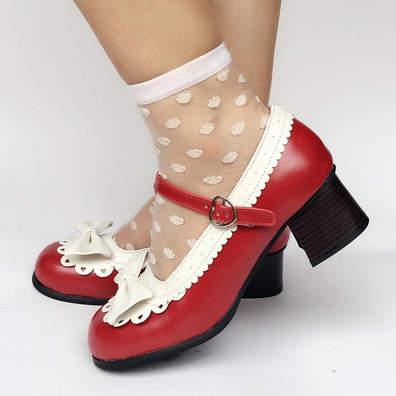 Custom White Hit SP168070 Made Lolita Shoes Wine