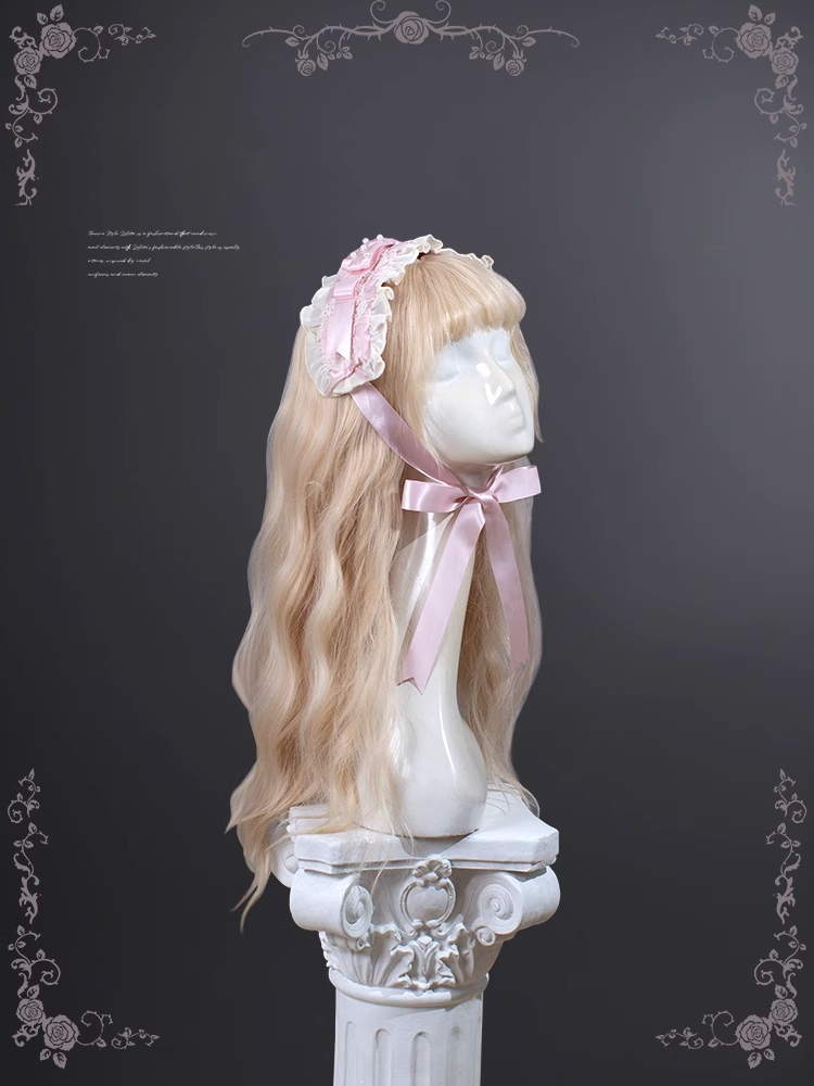 Pink Ruffled Trim Bowknot Hairband