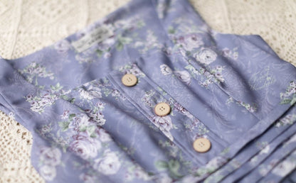 パープルロゼットエレガントクラシックロリータドレス