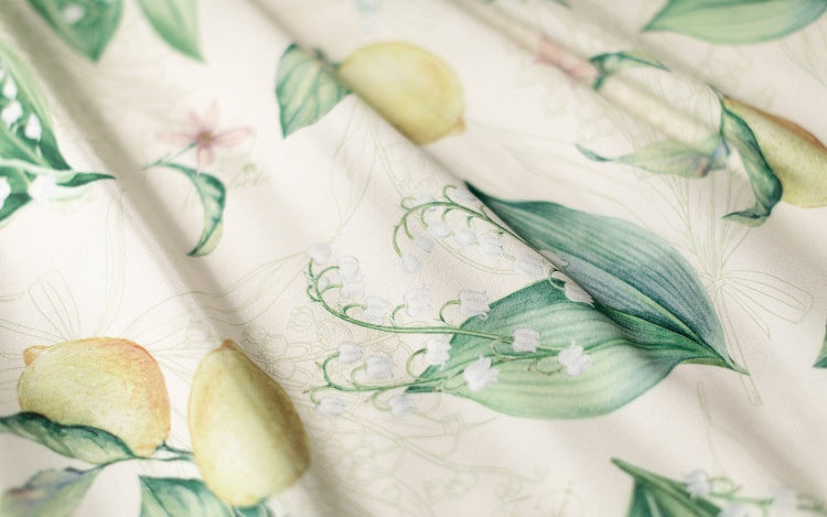 Elegantes klassisches Lolita JSK-Kleid mit quadratischem Ausschnitt in Gelb und Grün