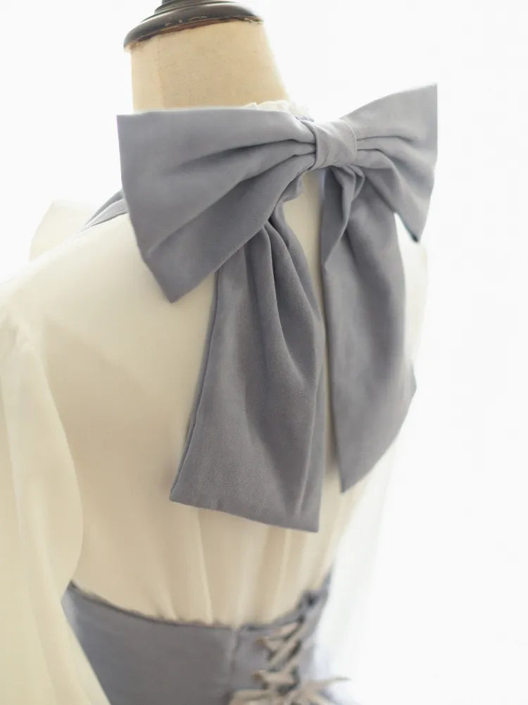 Neckholderkleid Unterbrust Blau 1950er Jahre Historischer Hals Light Vibes