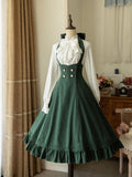 Vintage Green Halter-Neck Underbust Dress