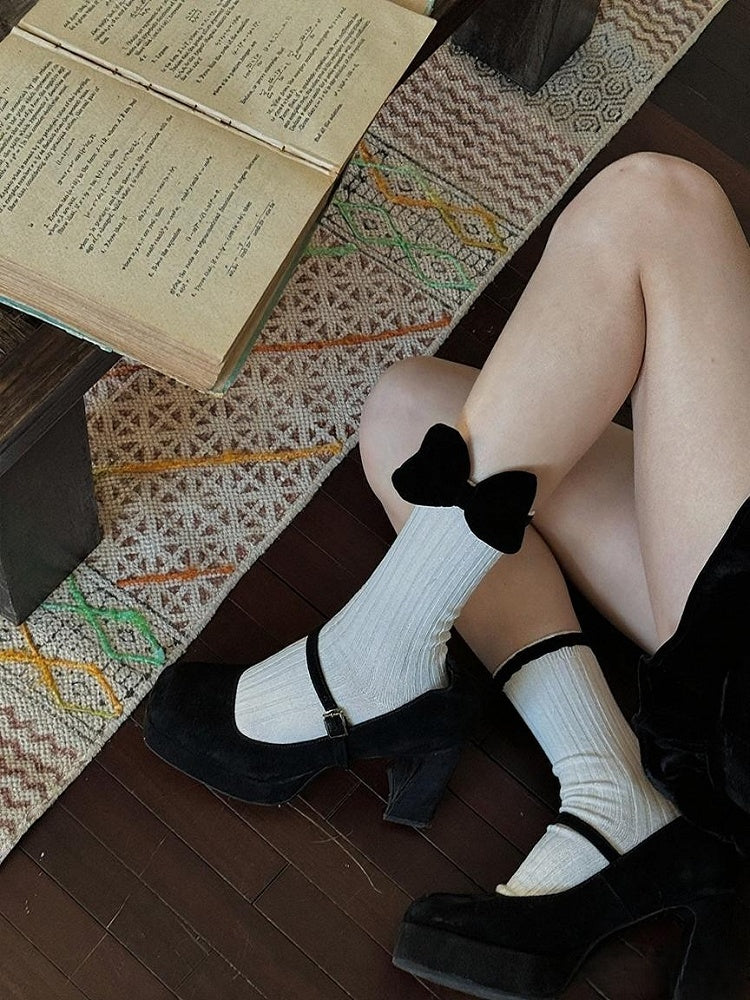 Color 3 Bowknot Detail Options Ankle Socks