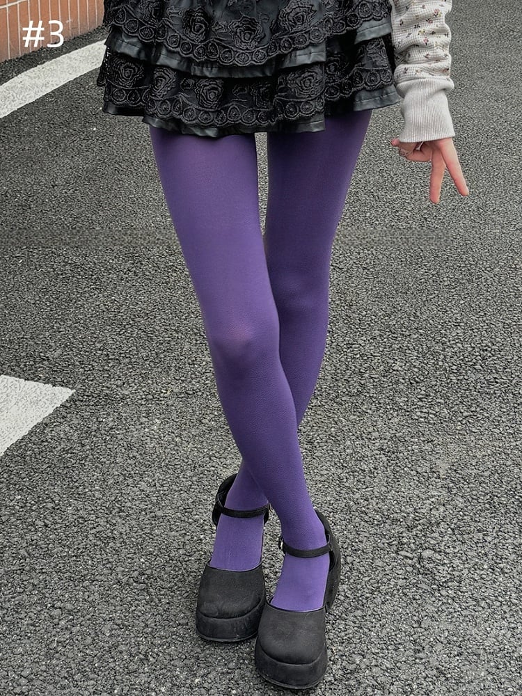 9つのオプション 100D 厚手タイツ