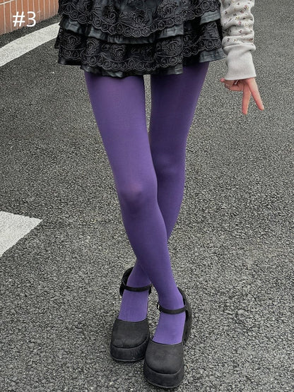 9つのオプション 100D 厚手タイツ