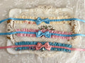 / Rosa Blau Gelb Choker