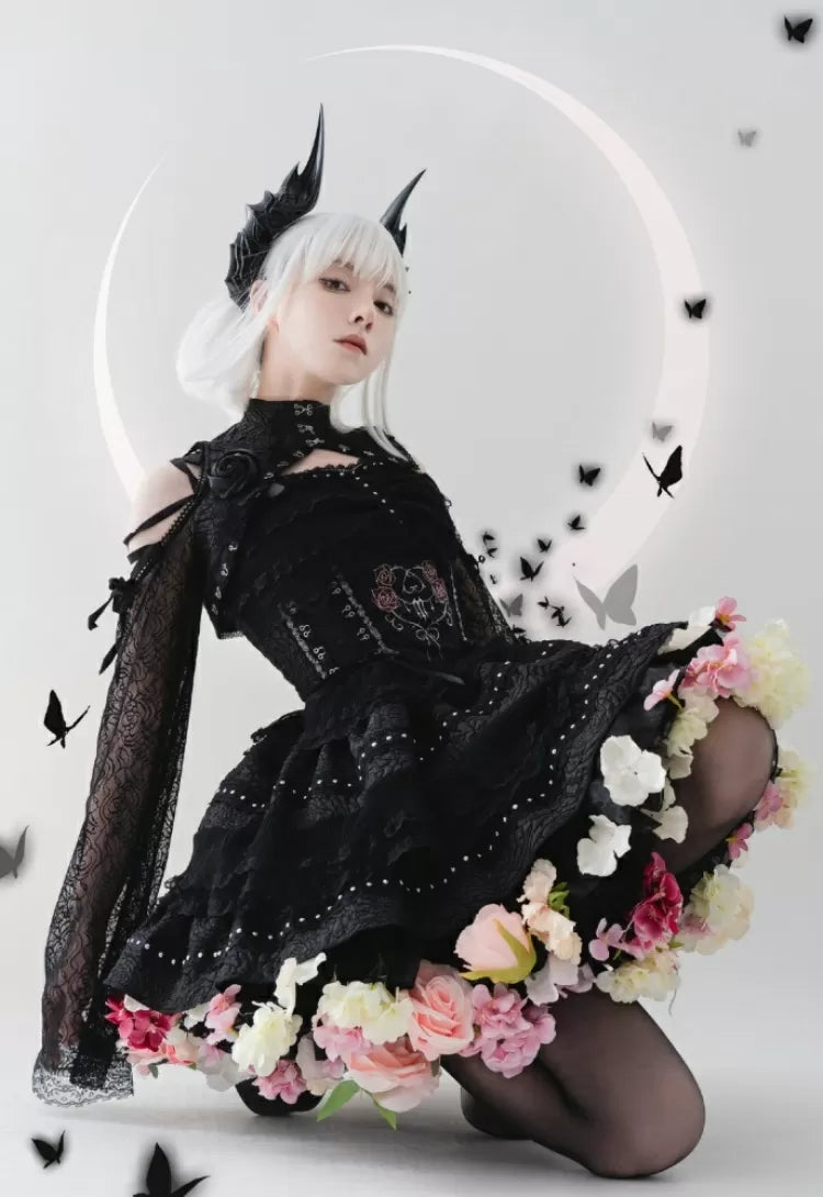 BlackPink-Harvest Length 35cm/45cm Floral Petticoat Spring