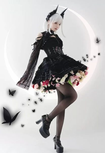 BlackPink-Harvest Length 35cm/45cm Floral Petticoat Spring