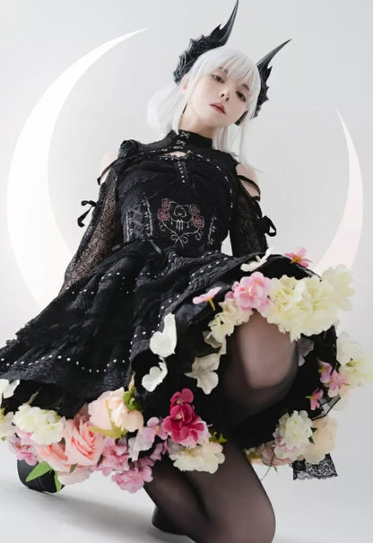 BlackPink-Harvest Length 35cm/45cm Floral Petticoat Spring