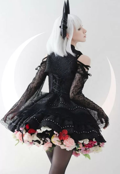 BlackPink-Harvest Length 35cm/45cm Floral Petticoat Spring