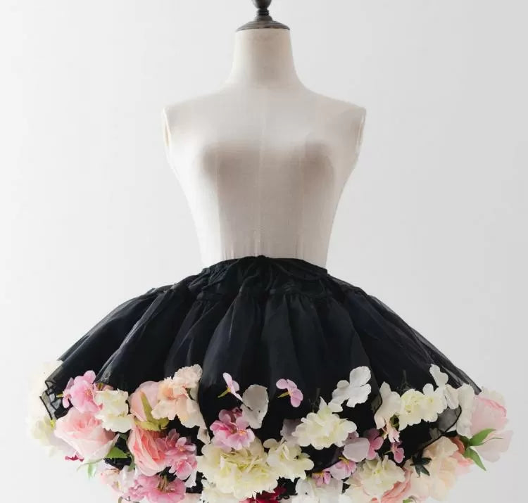BlackPink-Harvest Length 35cm/45cm Floral Petticoat Spring