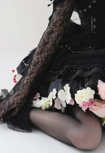 BlackPink-Harvest Length 35cm/45cm Floral Petticoat Spring