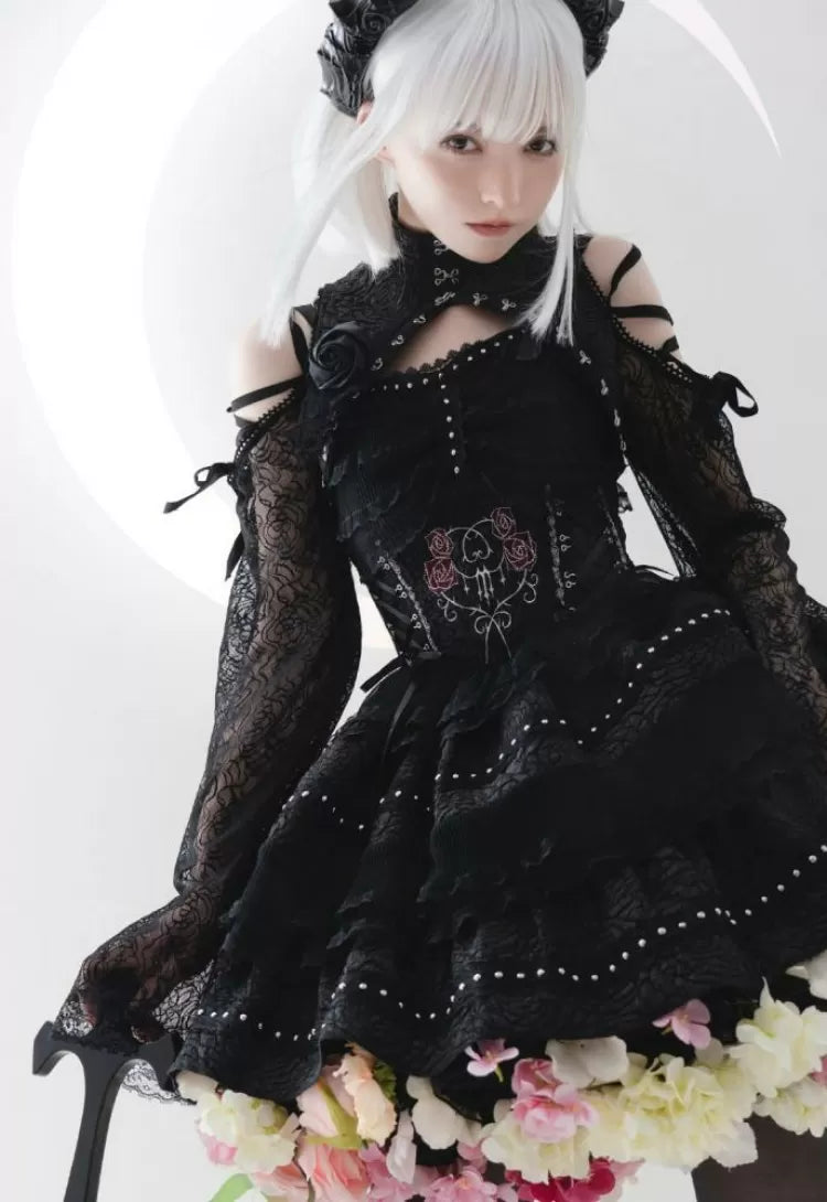 BlackPink-Harvest Length 35cm/45cm Floral Petticoat Spring