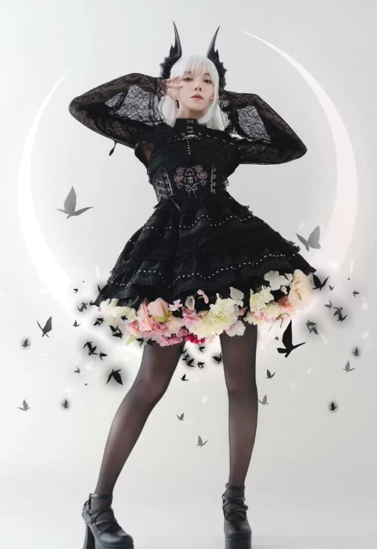 BlackPink-Harvest Length 35cm/45cm Floral Petticoat Spring