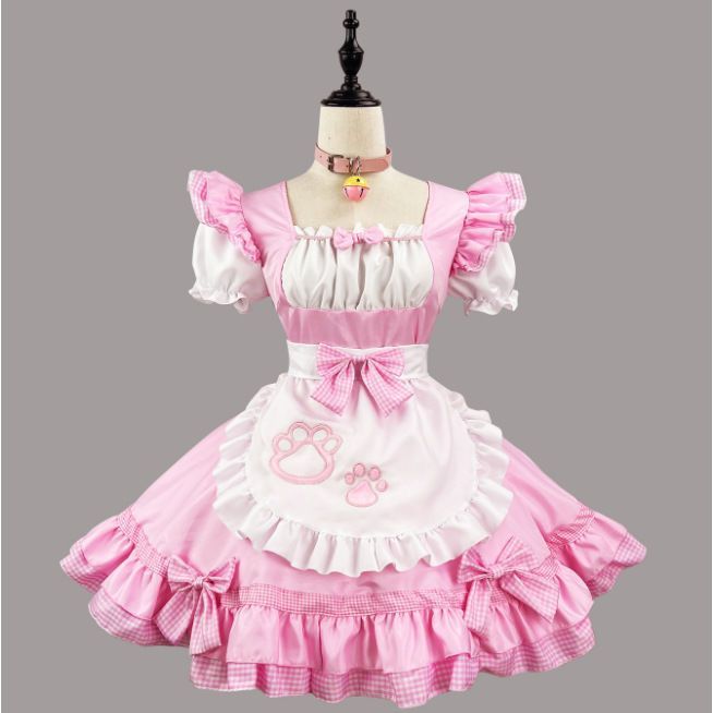 Sweet Lolita Cat Maid Dress with Headband (S-XXL)