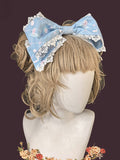 Light Blue/Pink Floral Sweet Lolita Headbow