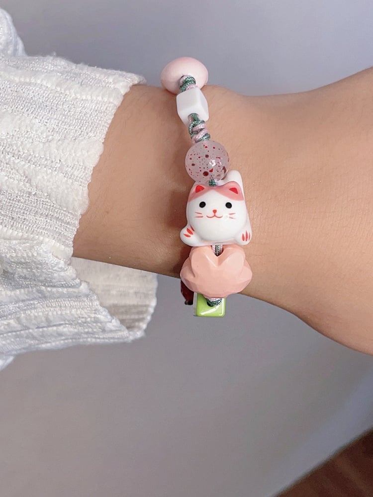 Star And Cat Color Decorated 3 Options Bracelet