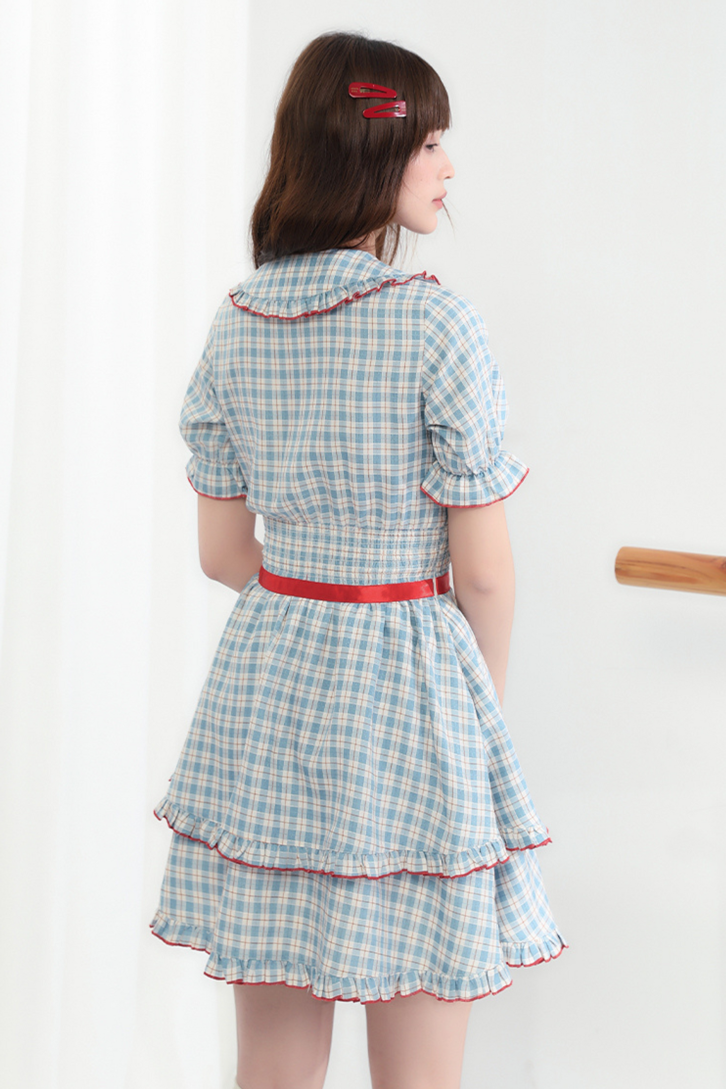 Kleid Cherry Mist Girly Berry Check Cheese