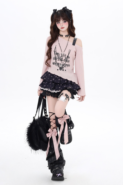 ワントップレザーサブカルチャーシアーショルダー