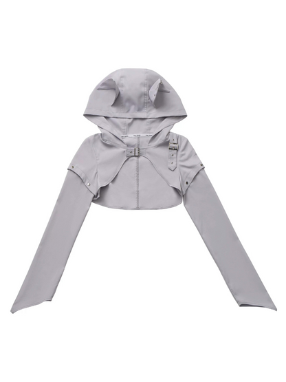 スーツ迷彩柄 取り外し可能デザイン パーカー オリジナルスリーブ ウルフ