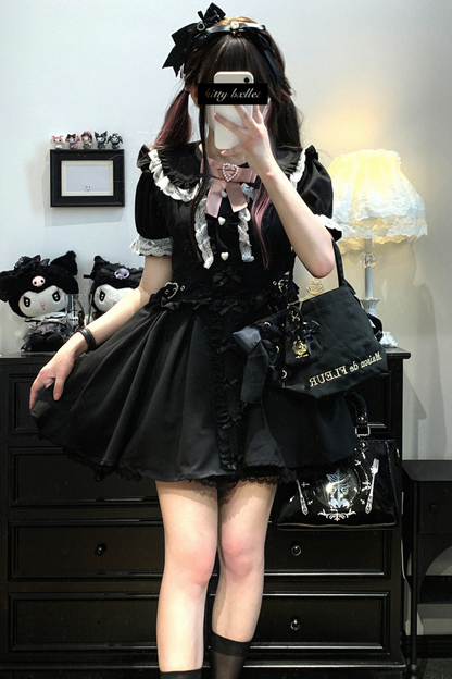 フリルサスペンダースカート マインレース