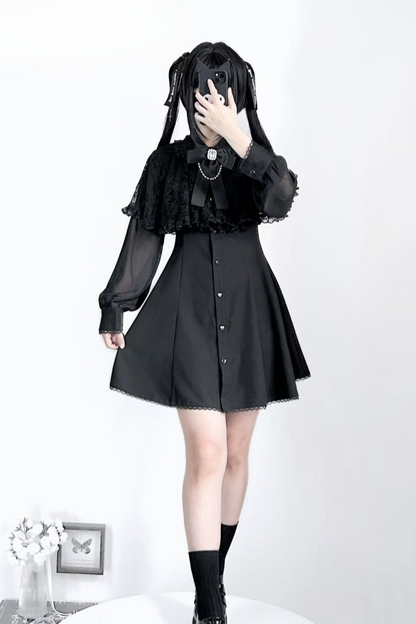 Design Kleid Massenproduktion Mine Kragen Spitze