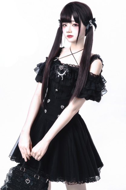 オフショルダーマインフレア+スカートリボン予約トップス