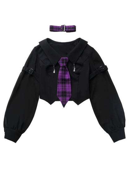 Jacke Foodie College Kariertes Hemd + Anzug-Stil