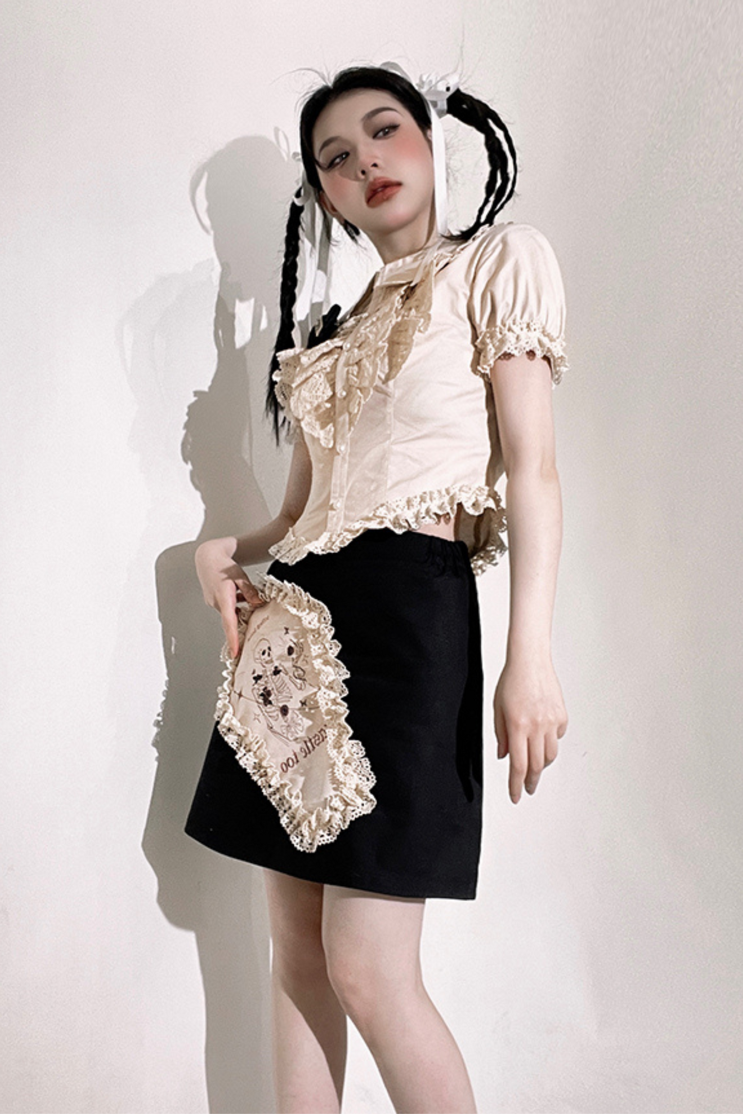 フリルシャツケーキスカートレース+