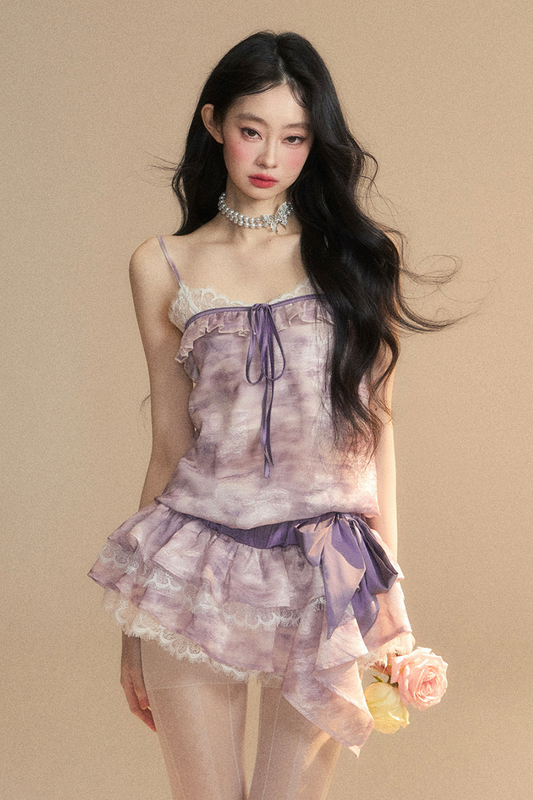 Lila Neckholderkleid „French Breeze“