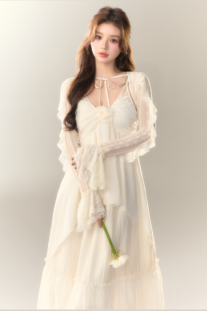 ショート丈のフレンチシアーカーディガン