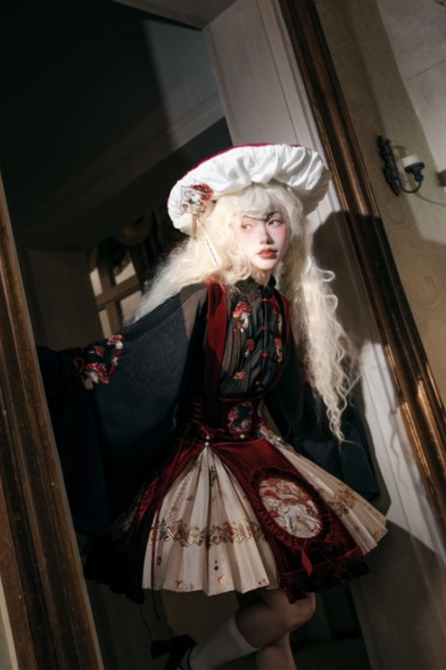 Lolita + Kleid süß dunkel Japanisch Jumperskirt Zubehör Pilz