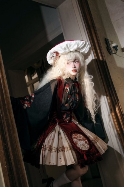 Lolita + Kleid süß dunkel Japanisch Jumperskirt Zubehör Pilz