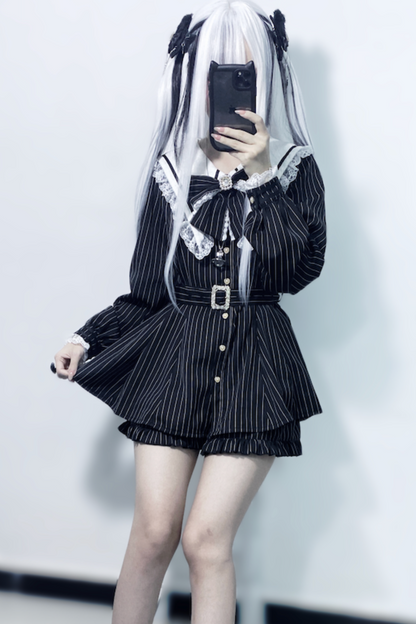 Reservations Sweet Shorts Top Ruffle Sailor + Dark