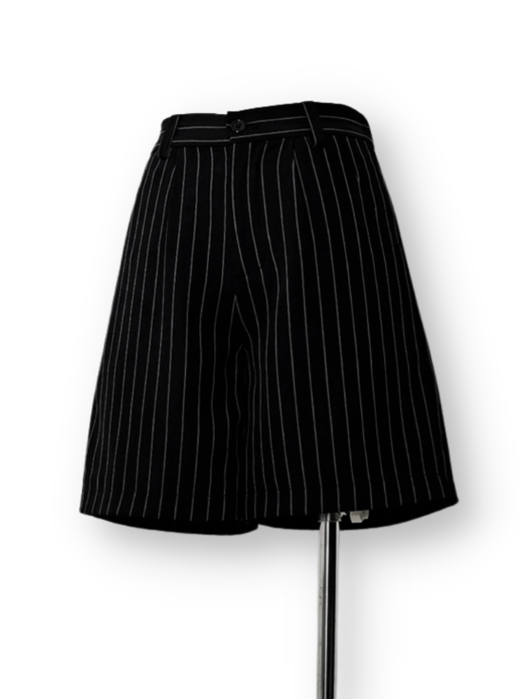 Striped Bunny Shorts Theater Ouji Pattern