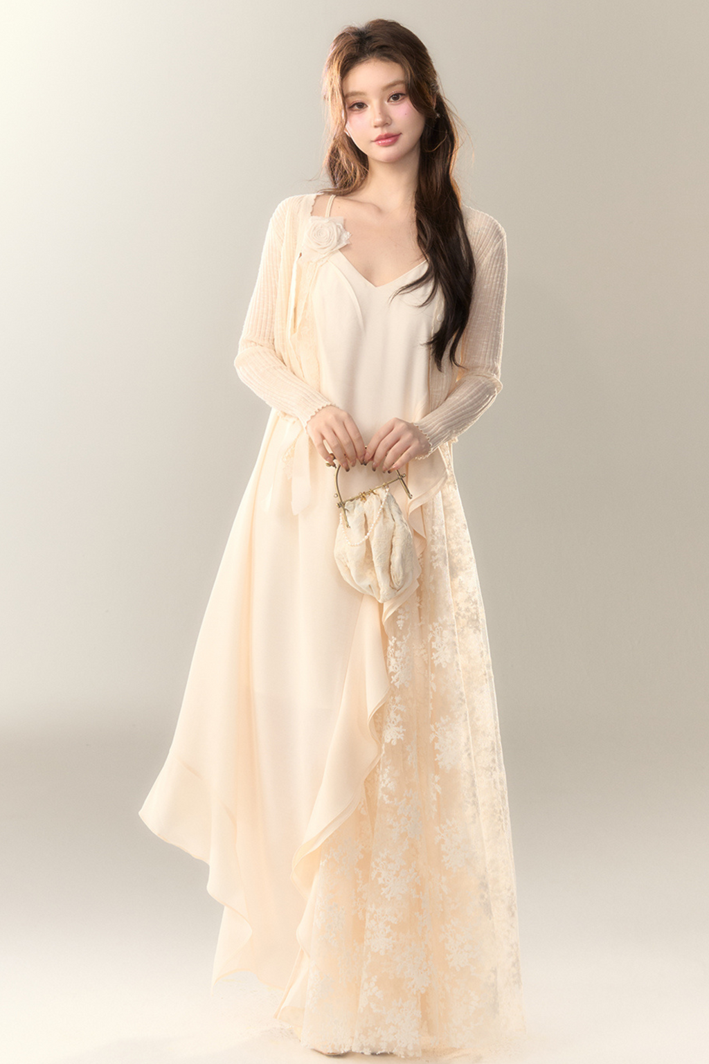 Ice Cardigan aus transparenter Seide