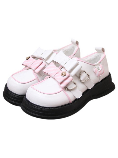 Ribbon Shoes Platform Velvet Lolita