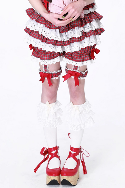 レトロパンプキンバルーンレースケーキパンツ