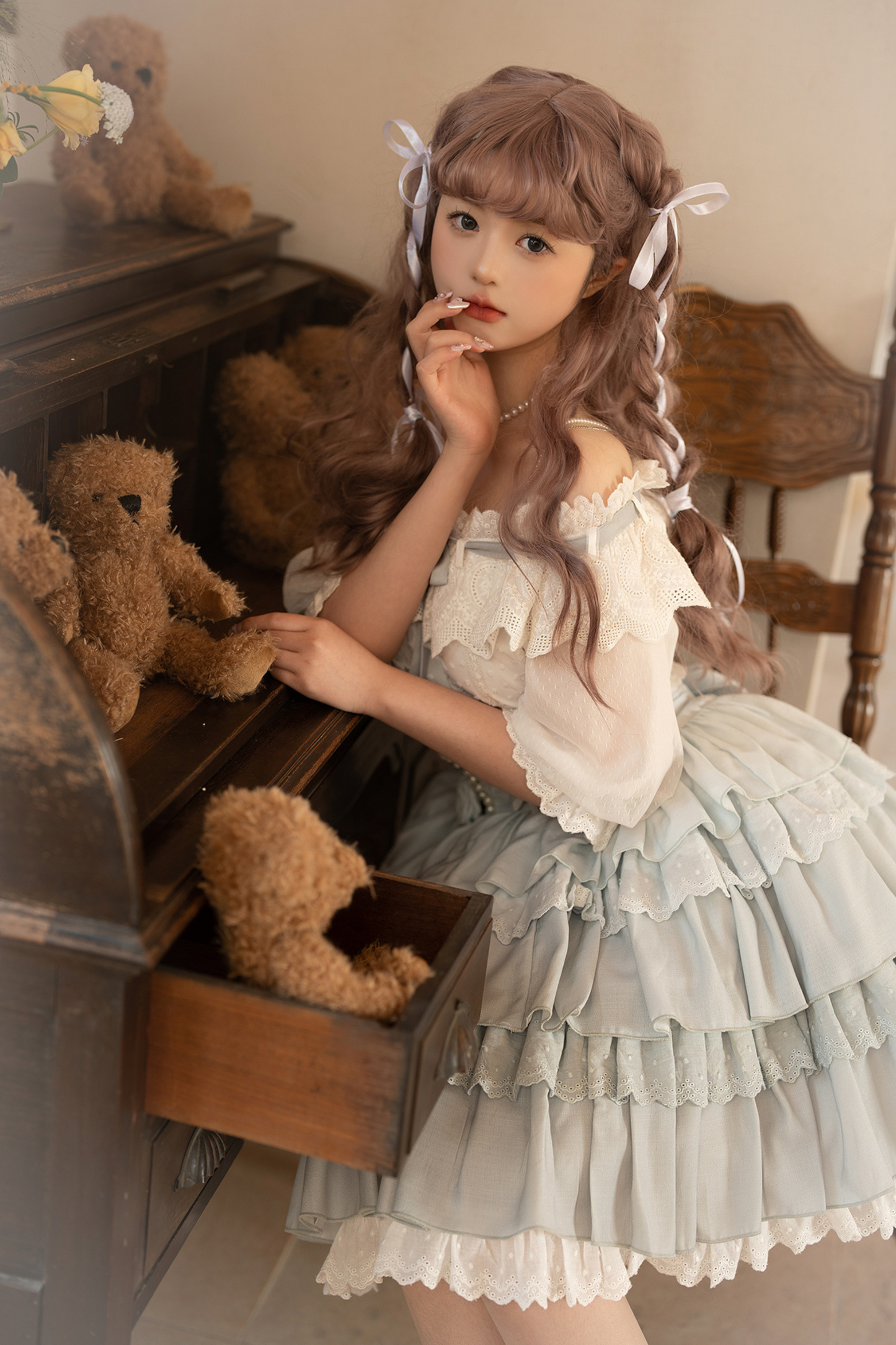 スカートトップ 甘くてかわいい デイリードール + ロリータ