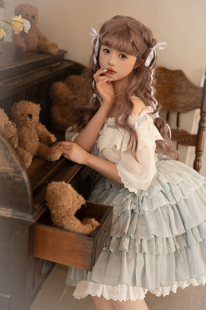 スカートトップ 甘くてかわいい デイリードール + ロリータ