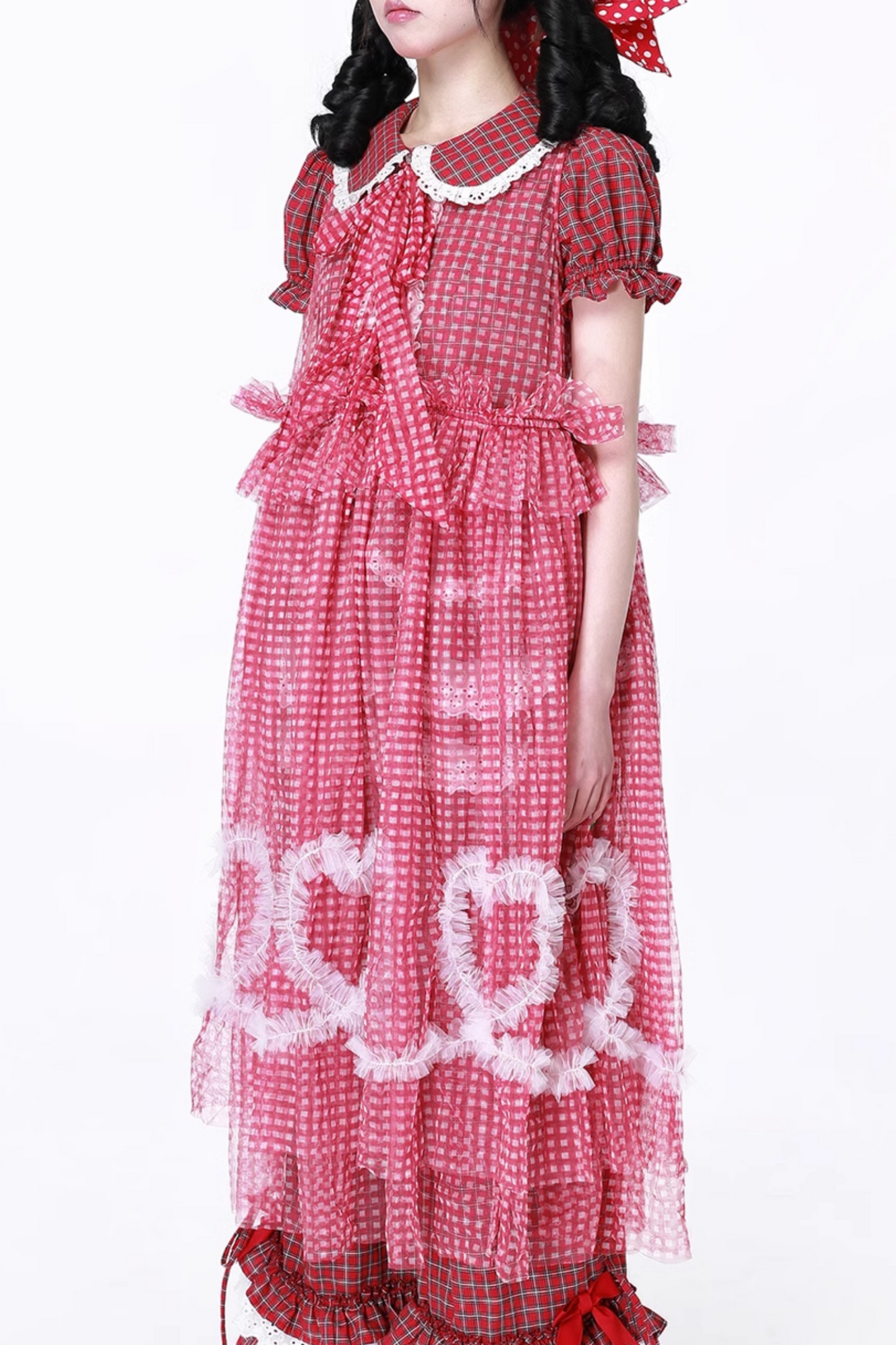 Rock Herz Mesh Check Retro