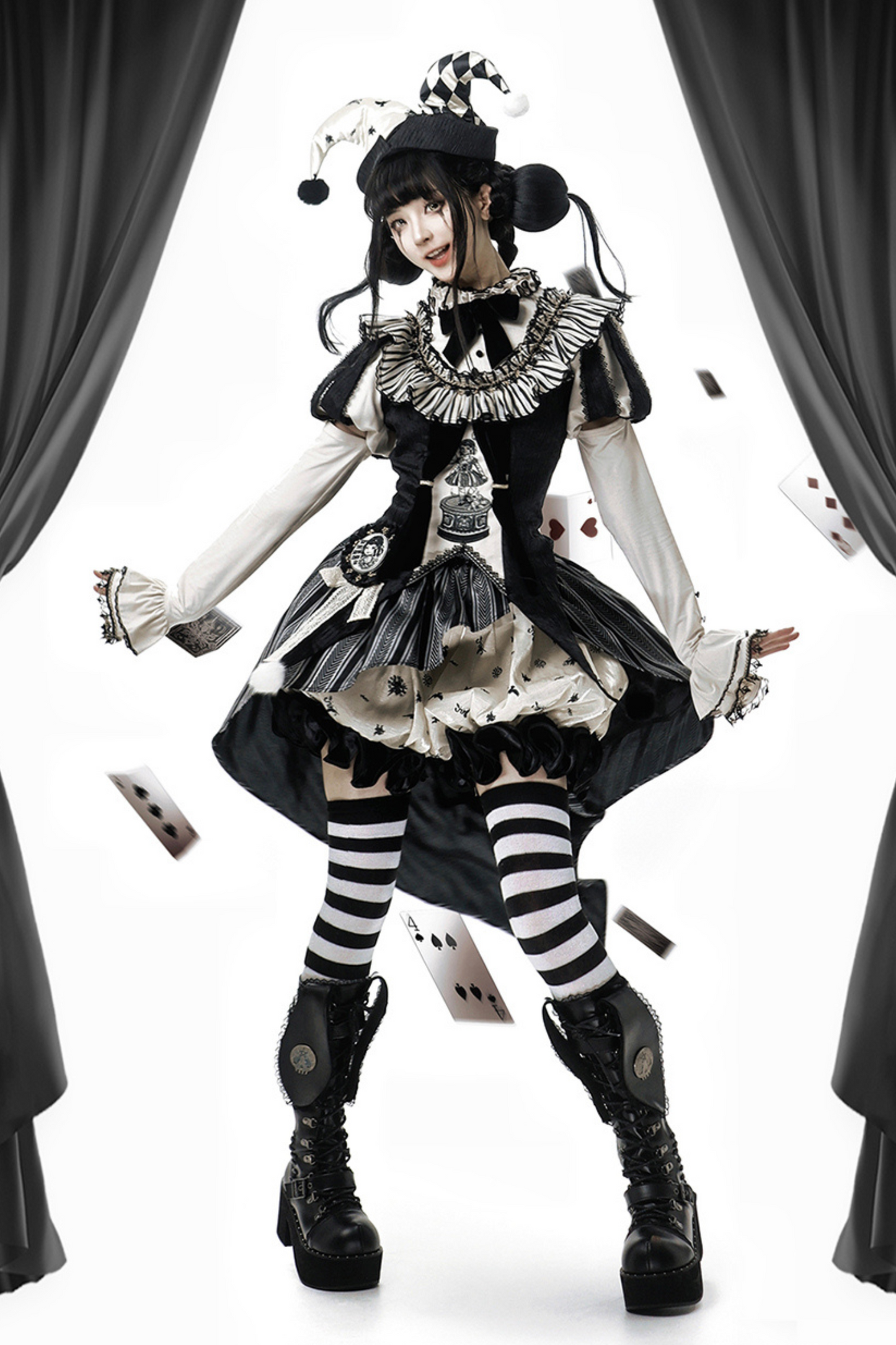 Weird Circus Lolita Set Pierrot Dark