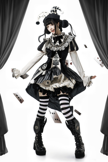 Weird Circus Lolita Set Pierrot Dark