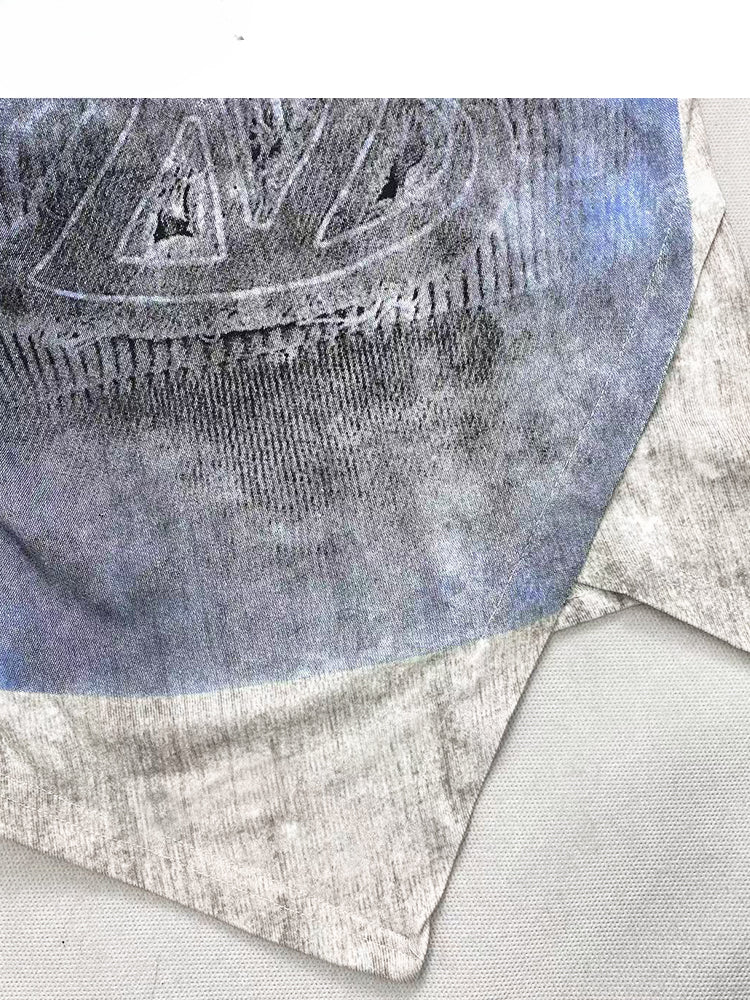 Y2K White Round Neck Cutout Shoulder Asymmetrical Hem Glamorous Top