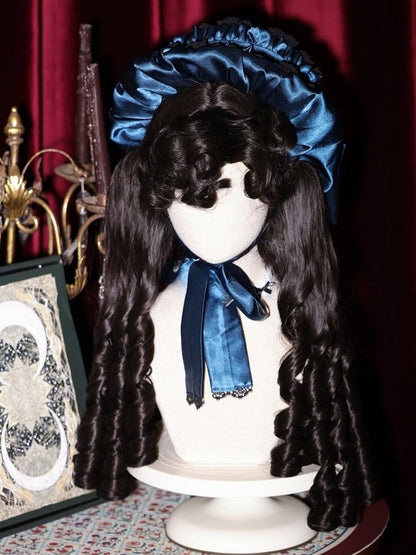 Ponytail Black/Blonde Claw Curly 50CM Clips Roman Double